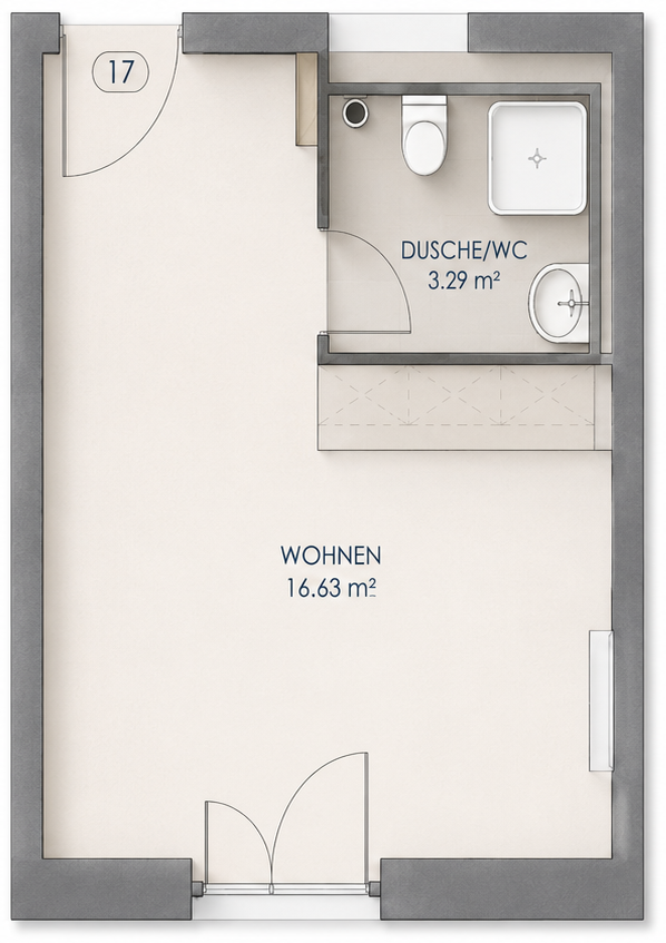 Grundriss Whg. 17 – Typ D